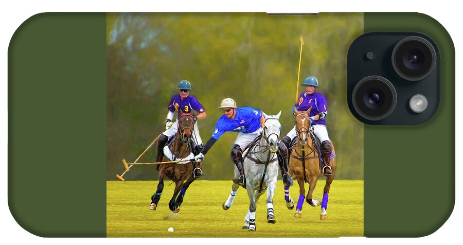 Polo iPhone Case featuring the photograph Competition for the Ball - Polo by Mitch Spence