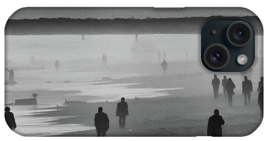 Coney Island iPhone Case featuring the photograph Coney Island Walkers by Eric Lake