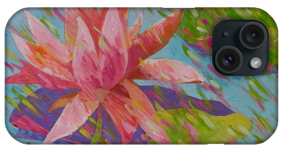 Water Lily Blossom iPhone Case featuring the painting Confetti Lily by Martha Tisdale