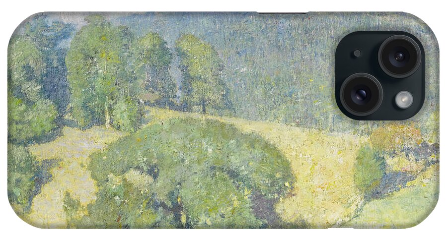 Emil Carlsen iPhone Case featuring the painting Connecticut Hillside by Emil Carlsen