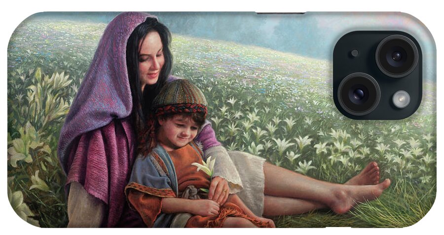 Jesus iPhone Case featuring the painting Consider the Lilies by Greg Olsen