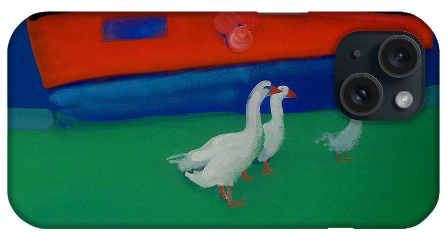 Geese iPhone Case featuring the painting Cool And Dry by Charles Stuart