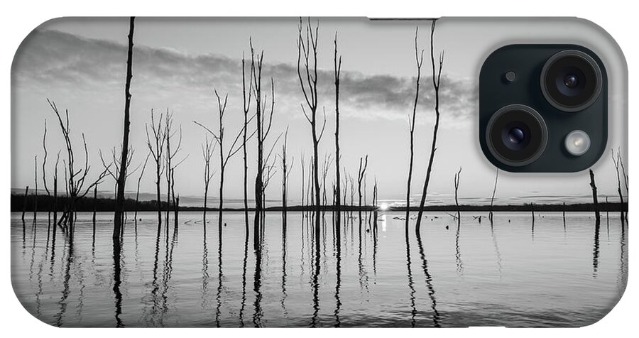 Manasquan iPhone Case featuring the photograph Cool Reflections in Black and White by Michael Ver Sprill