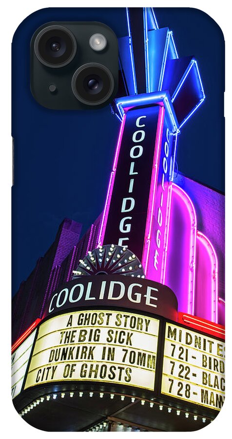 Brookline iPhone Case featuring the photograph Coolidge Corner Theatre Harvard St Brookline MA Close by Toby McGuire