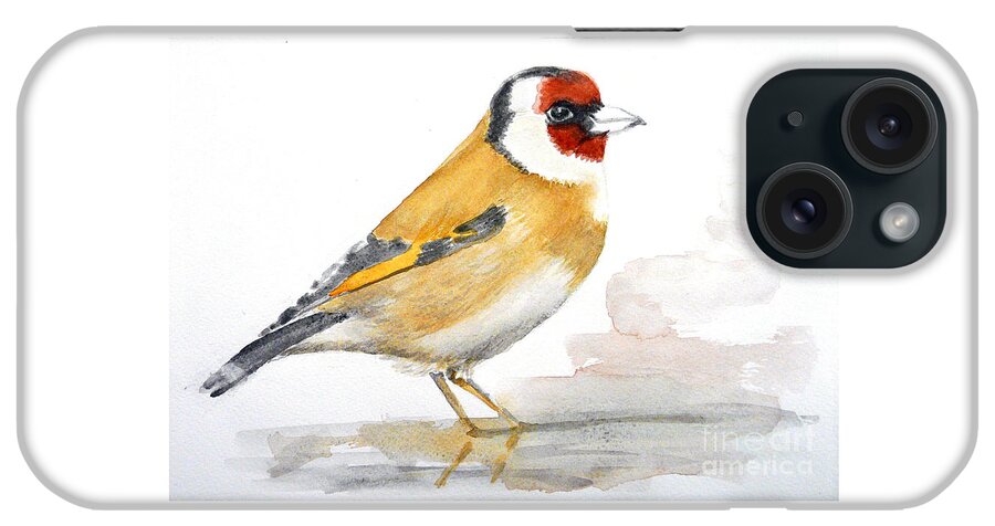 Bird iPhone Case featuring the painting Cooling by Jasna Dragun