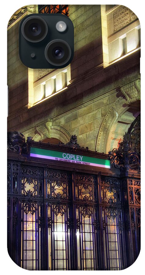 Copley Square iPhone Case featuring the photograph Copley Square T Stop - Boston by Joann Vitali