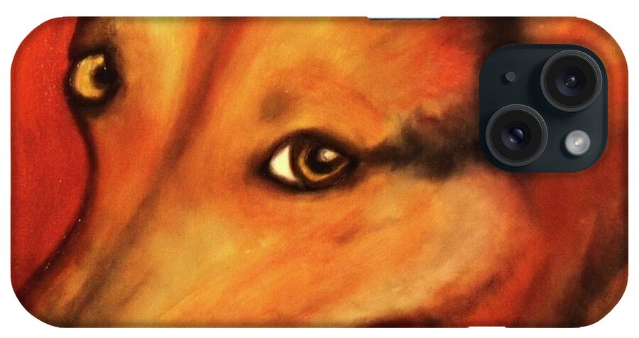 Dog Art iPhone Case featuring the painting Corgi- Ellie Mae by Laura Grisham