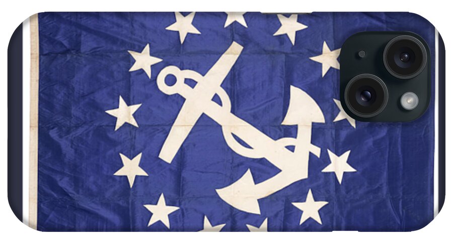 Flags From J.p. Morgan's Steam Yacht(s) Corsair 3 iPhone Case featuring the painting Corsair by MotionAge Designs