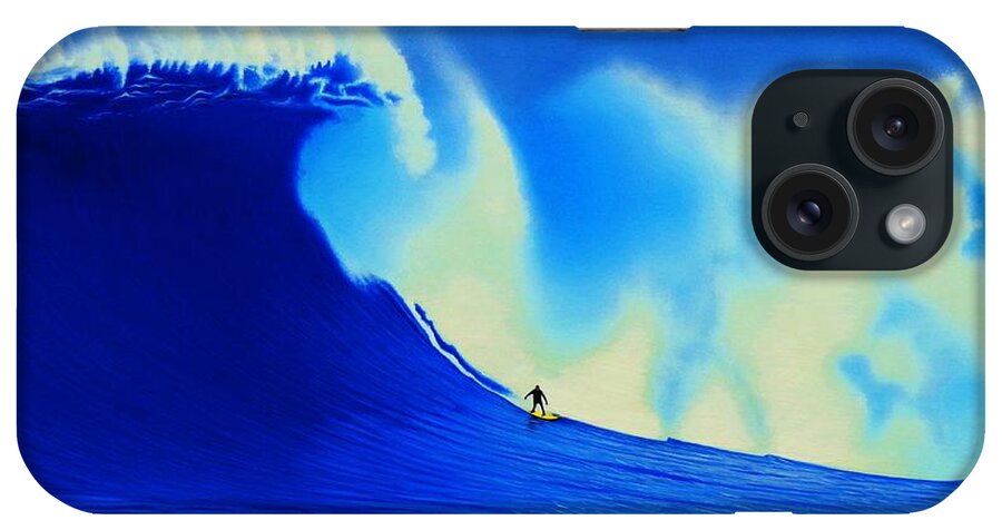 Surfing iPhone Case featuring the painting Cortes Bank XXL 1-5-2008 by John Kaelin