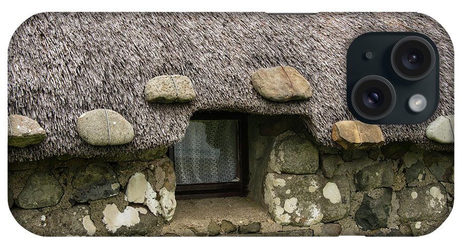 Museum Of Island Life iPhone Case featuring the photograph Cottage Thatched Roof and Window by Bob Phillips