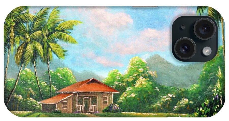 Paradise iPhone Case featuring the painting Country House by Larry Geyrozaga