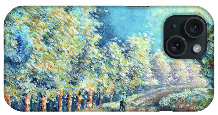 Impressionism iPhone Case featuring the painting Country Road by Carolyn Coffey Wallace