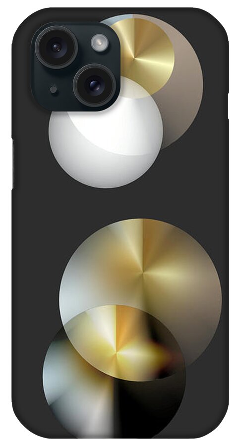 Abstract iPhone Case featuring the digital art Couples by John Krakora