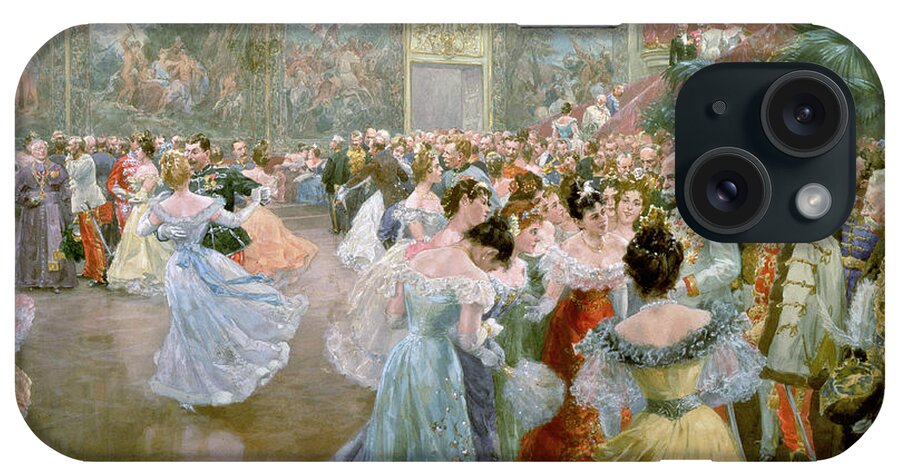 Court Ball At The Hofburg iPhone Case featuring the painting Court Ball at the Hofburg by Wilhelm Gause