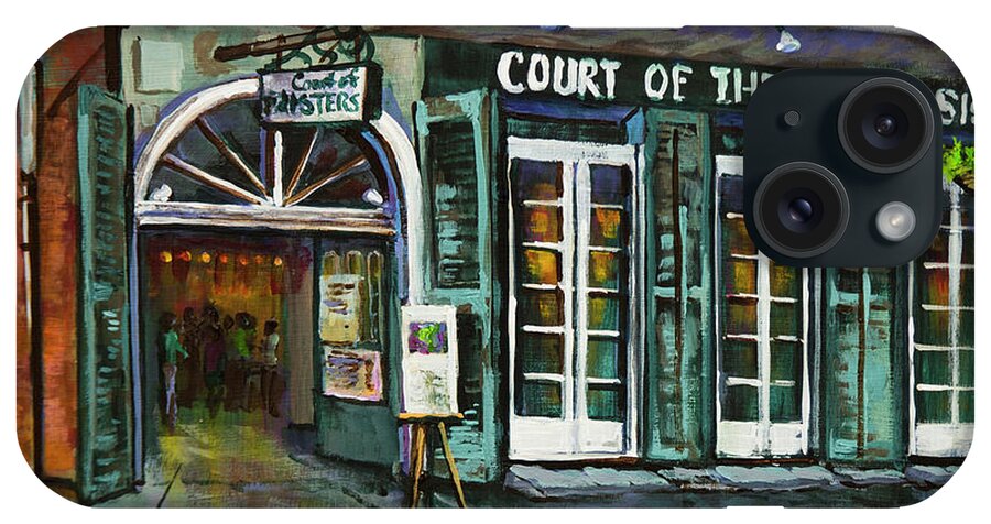New Orleans Art iPhone Case featuring the painting Court of The Two Sisters by Dianne Parks