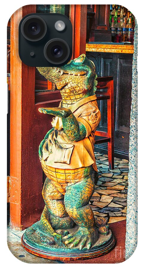 Alligator iPhone Case featuring the photograph Cover Charge Before Entering by Frances Ann Hattier