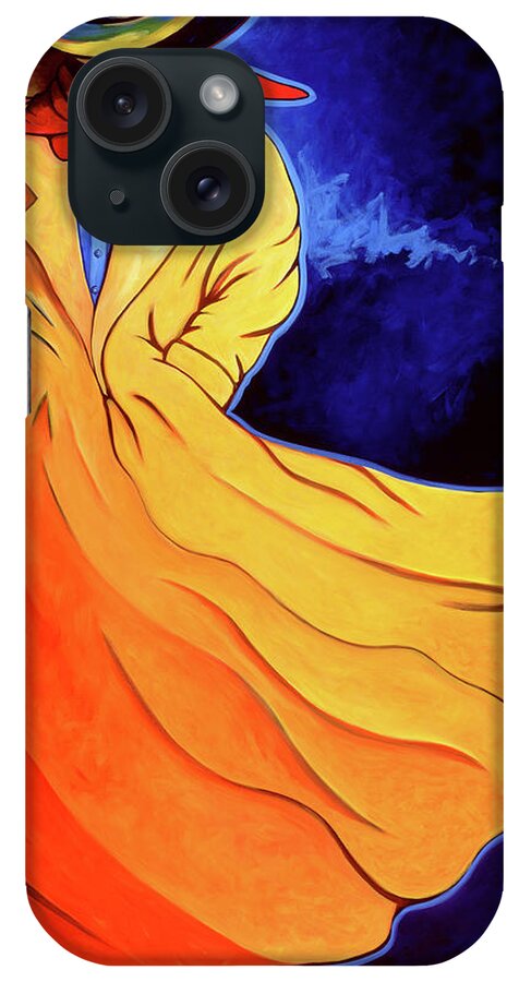 Cowgirl iPhone Case featuring the painting Cowboy Blue by Lance Headlee