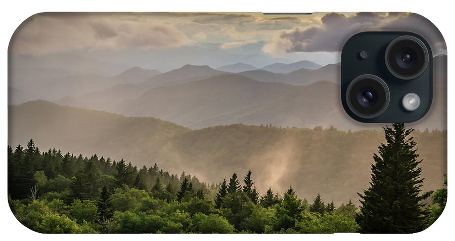 America iPhone Case featuring the photograph Cowee Mountains Sunset 2 by Serge Skiba