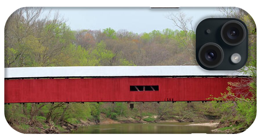 Covered Bridge iPhone Case featuring the photograph Cox Ford Covered Bridge - Sideview by Harold Rau