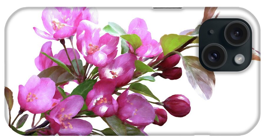 Flowers iPhone Case featuring the painting Crabapple Blossoms by Diane Chandler