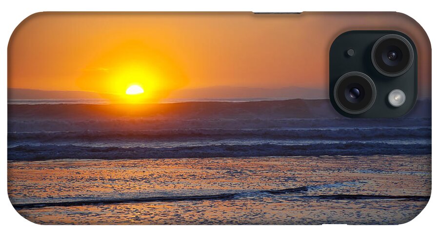 Sunset iPhone Case featuring the photograph Crashing Calm by Kelley King