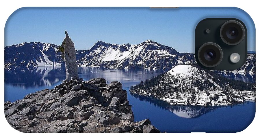 Oregon iPhone Case featuring the photograph Crater Lake Sentinel Oregon by Adrienne Wilson