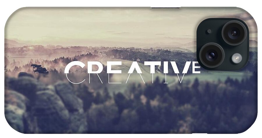 Creative iPhone Case featuring the digital art Creative by Maye Loeser