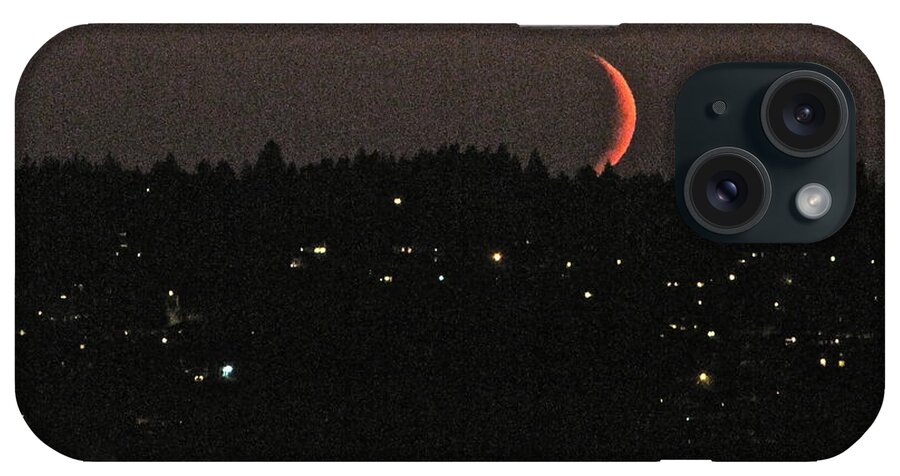 Moon iPhone Case featuring the photograph Crescent moonset by Sean Griffin