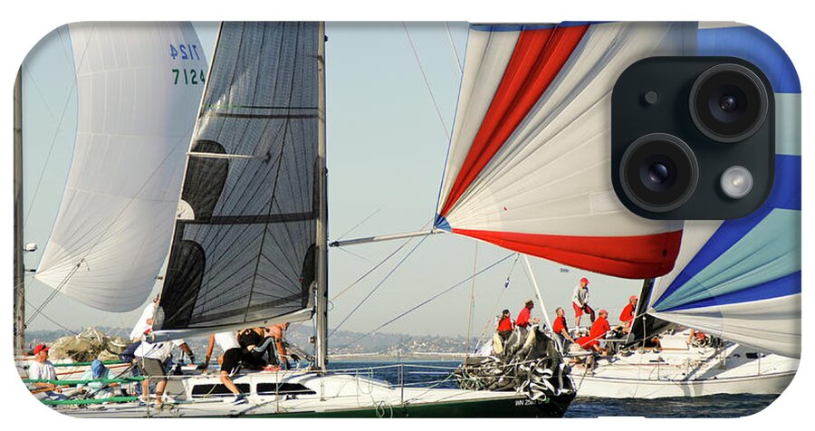 Sailing iPhone Case featuring the photograph Crew Work by David J Shuler