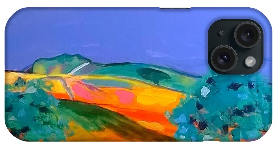 Wales iPhone Case featuring the painting Cribarth The Sleeping Giant by Rusty Gladdish