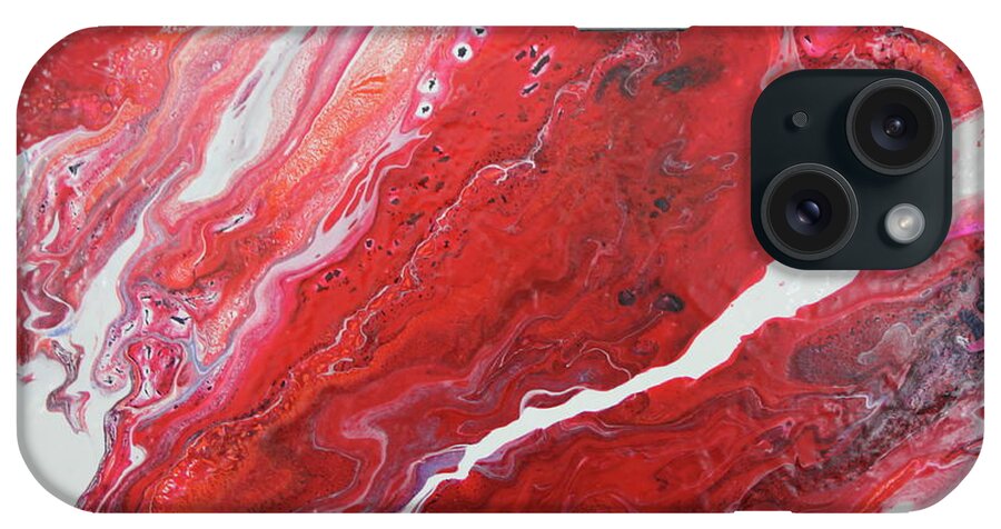 Crimson iPhone Case featuring the painting Crimson Study by Madeleine Arnett