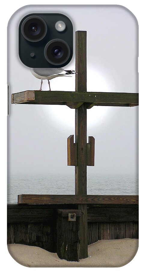 Cross iPhone Case featuring the photograph Cross at West Dennis Beach by Charles Harden