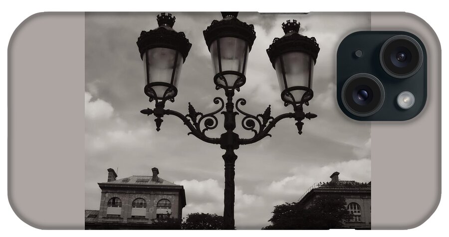 Candelabra iPhone Case featuring the photograph Crowned Luminaires in Paris by Carol Groenen