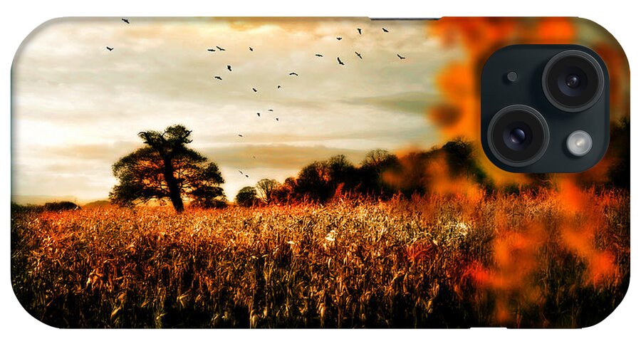 Crows iPhone Case featuring the photograph Crows and Corn by Mal Bray