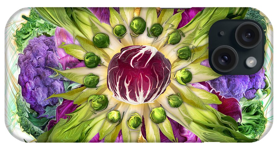 Culinary Mandala iPhone Case featuring the photograph Cruciferous Collective by Bruce Frank
