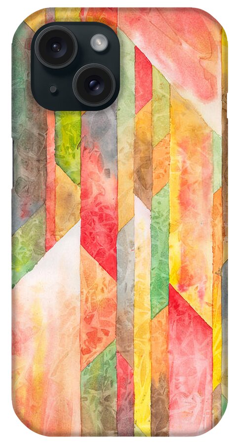 Artoffoxvox iPhone Case featuring the painting Crystal Colors Watercolor by Kristen Fox
