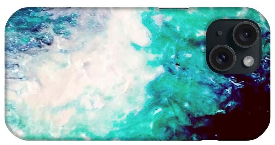 Crystal iPhone Case featuring the painting Crystal wave16 by Kumiko Mayer