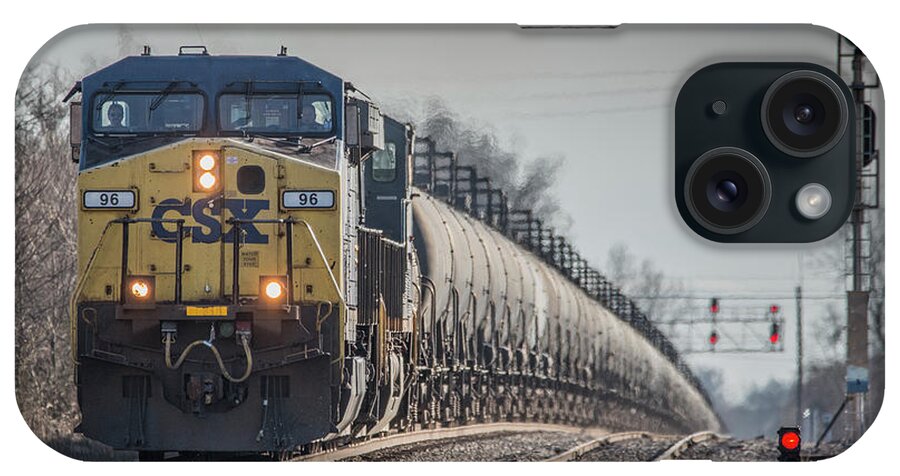 Landscape iPhone Case featuring the photograph CSX ethanol train at Henderson Ky by Jim Pearson
