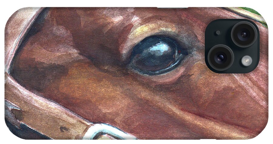 Wild Horse iPhone Case featuring the painting Cueca by Linda L Martin
