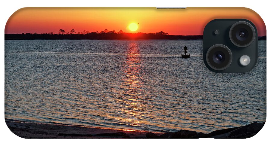 Sunset Over Cumberland Sound iPhone Case featuring the photograph Cumberland Sound Sunset by Sally Weigand