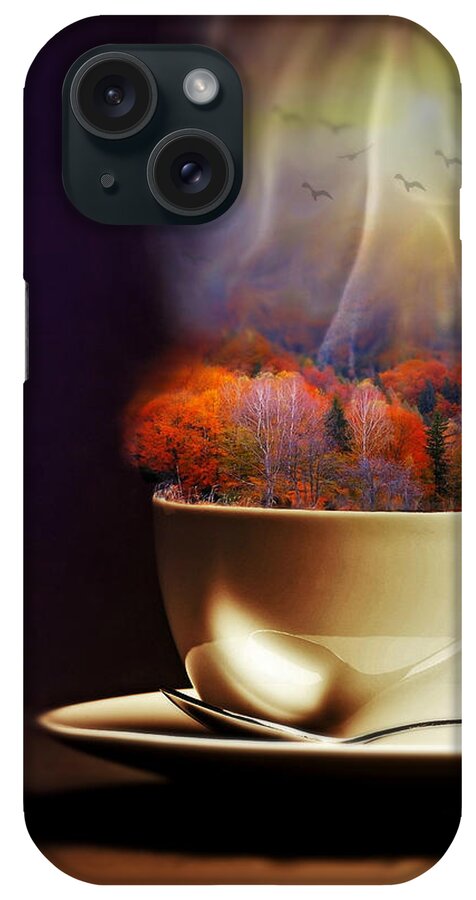 Nature iPhone Case featuring the digital art Cup of Autumn by Lilia S