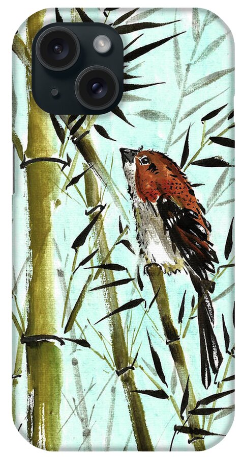 Chinese Brush Painting iPhone Case featuring the painting Curiosity by Bill Searle