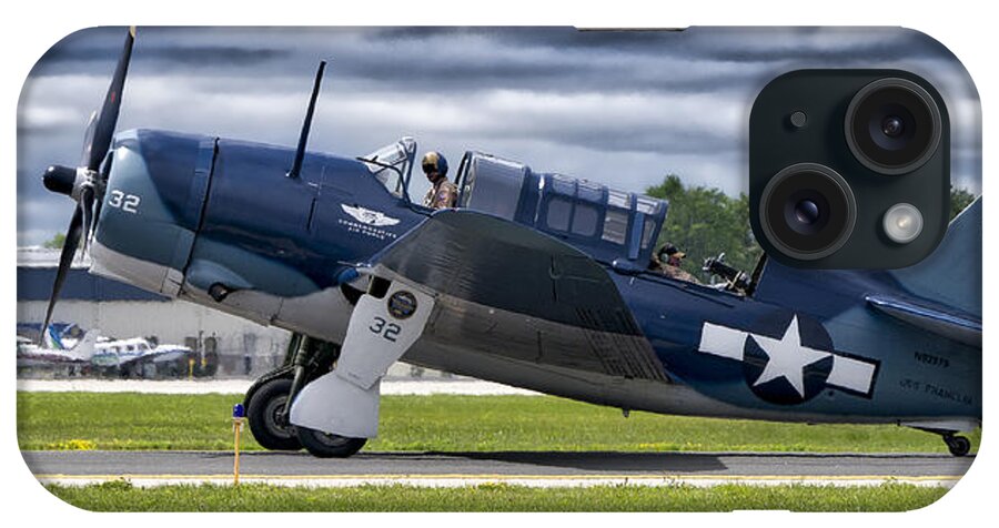 Airport iPhone Case featuring the photograph Curtiss Helldiver in Color by Steven Ralser