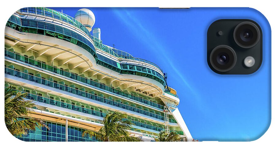 Beautiful iPhone Case featuring the photograph Curved Glass Over Balconies on Luxury Cruise Ship by Darryl Brooks