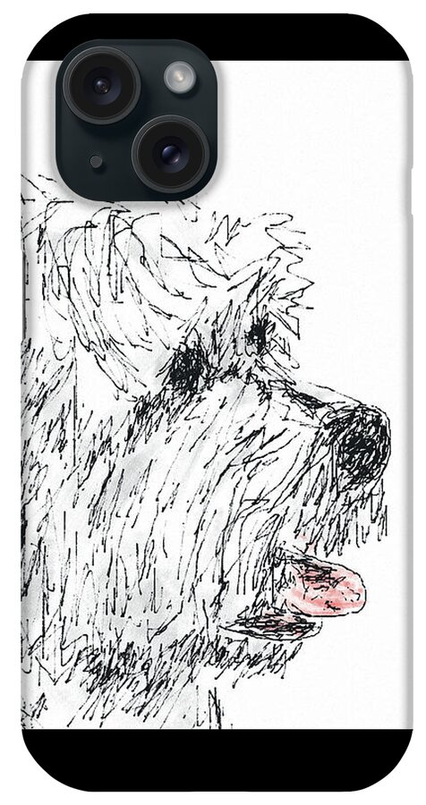 Dog iPhone Case featuring the digital art Cute Dog by Diane Chandler