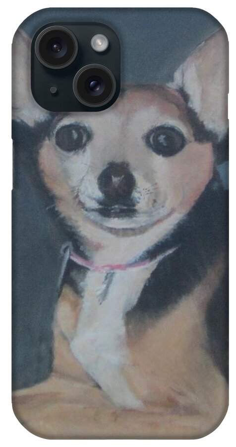 Dog iPhone Case featuring the painting Cutie Pie by Paula Pagliughi
