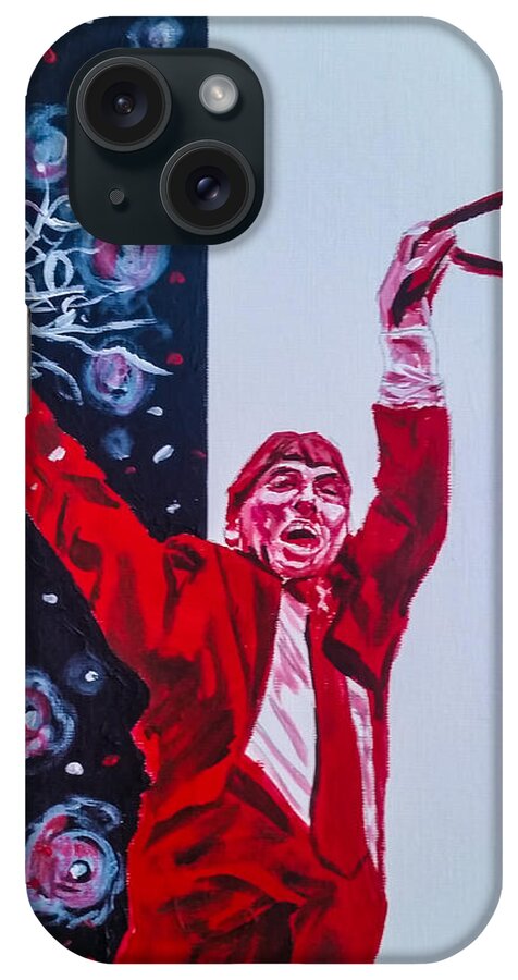 Jim Valvano iPhone Case featuring the painting Cutting Down The Net - Jimmy V by Joel Tesch