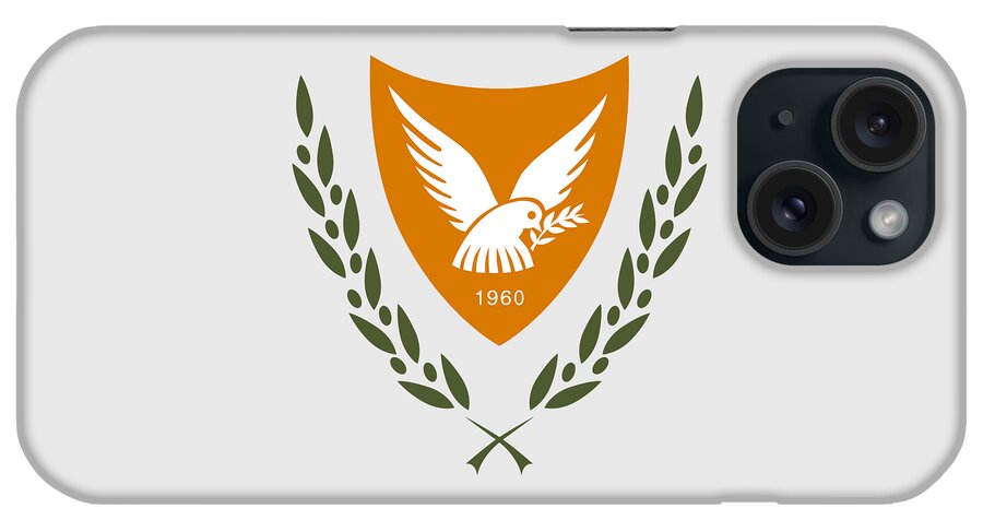 Cyprus iPhone Case featuring the drawing Cyprus Coat of Arms by Movie Poster Prints