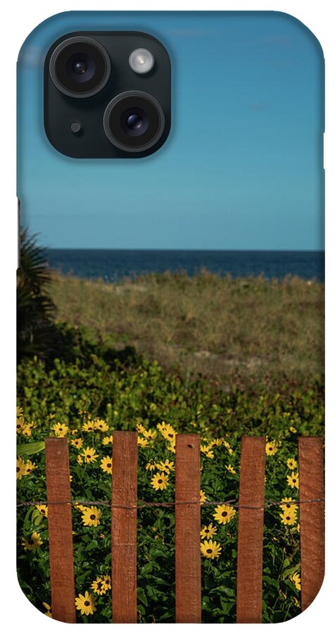 Lorida iPhone Case featuring the photograph Daisy Dune Fence Delray Beach florida by Lawrence S Richardson Jr