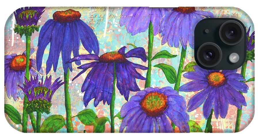 Daisies iPhone Case featuring the painting Daisy Masquerade by Lisa Crisman